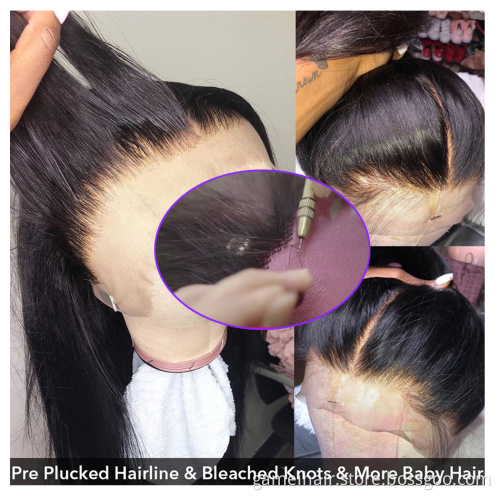 30 Inch Brazilian Red Straight Wig 13x4 Transparent Lace Frontal Human Hair Wigs Glueless Burgundy Closure Wigs for Black Women